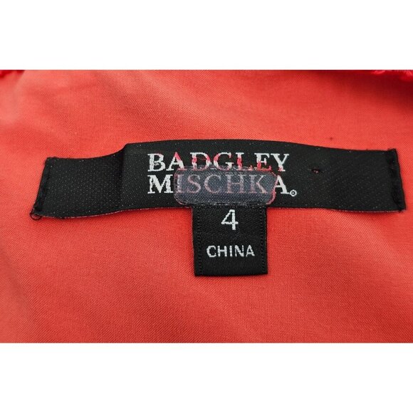 Women's - Badgley Mischka Colorblock Halter Dress, Size 4 - Picture 8 of 10